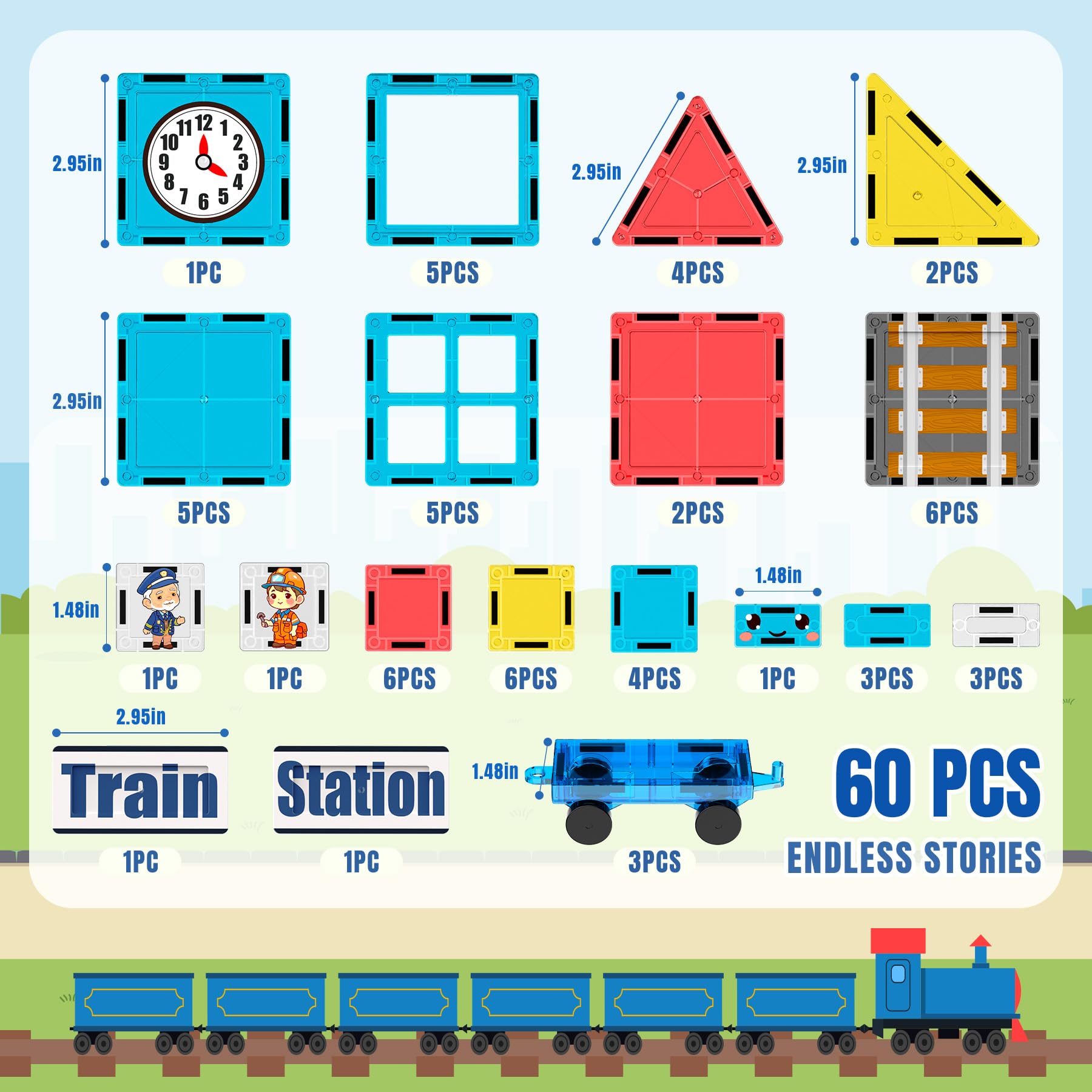 SKTMYY Creative Role-Play with Train Cars encourages teamwork and storytelling.
