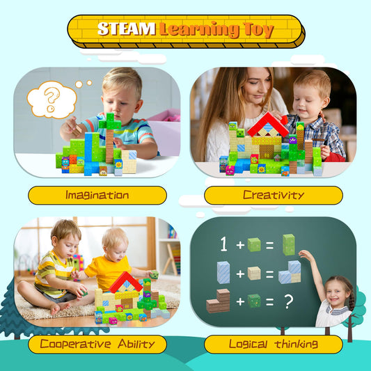 Close-up of SKTMYY blocks showing durable ABS material and rounded edges.