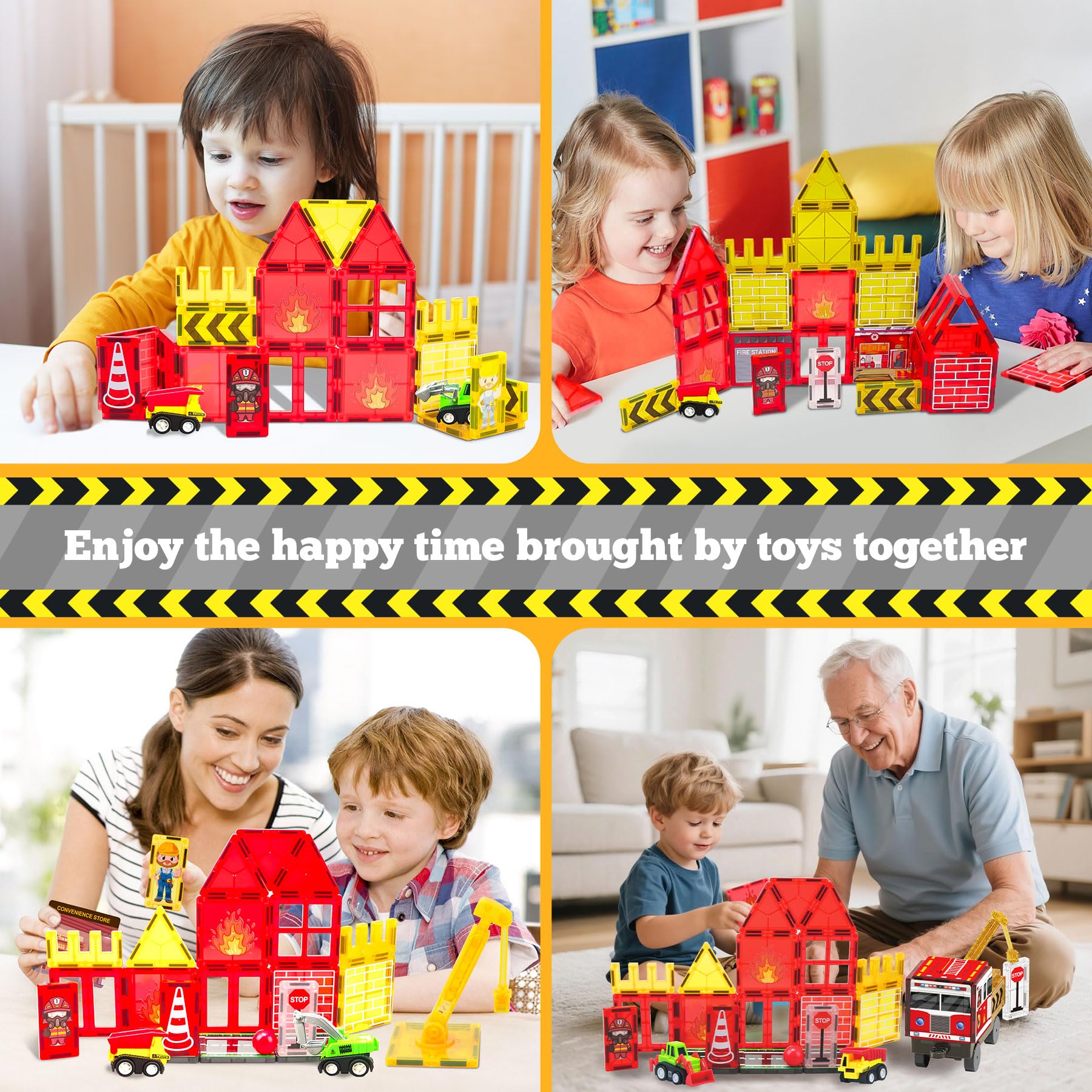 SKTMYY magnetic tiles safety magnets ensure smooth, frustration-free building sessions.