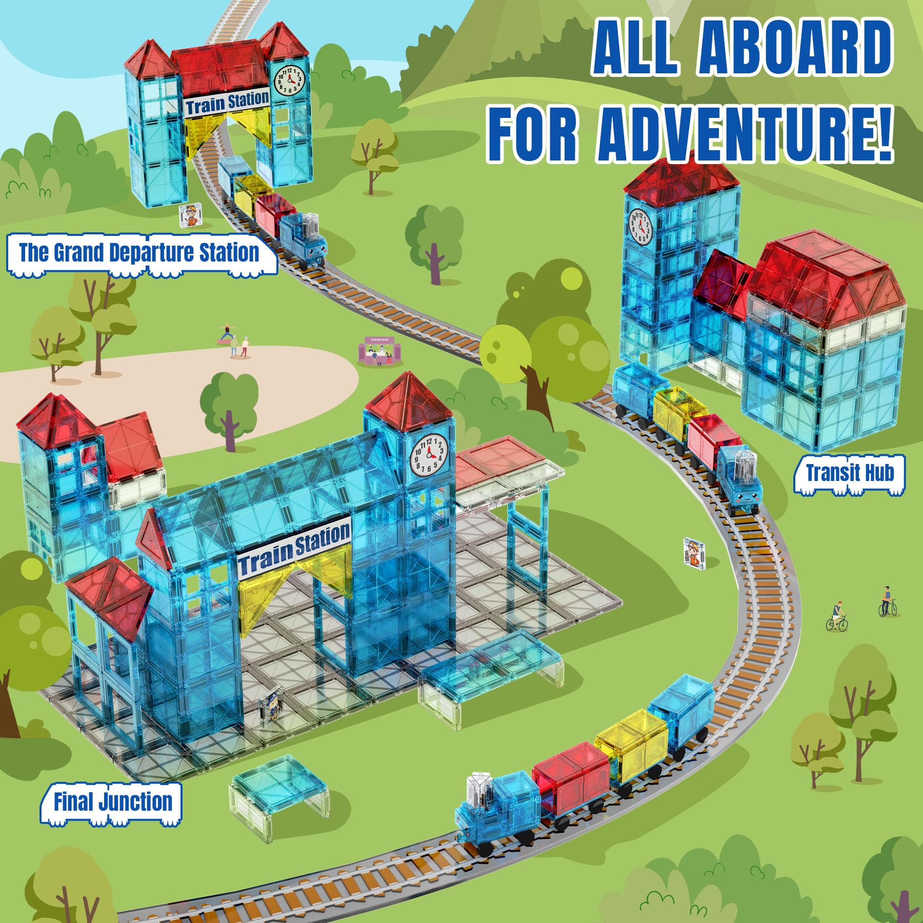 SKTMYY Magnetic Tiles Track Compatibility enables easy expansion with other brands.