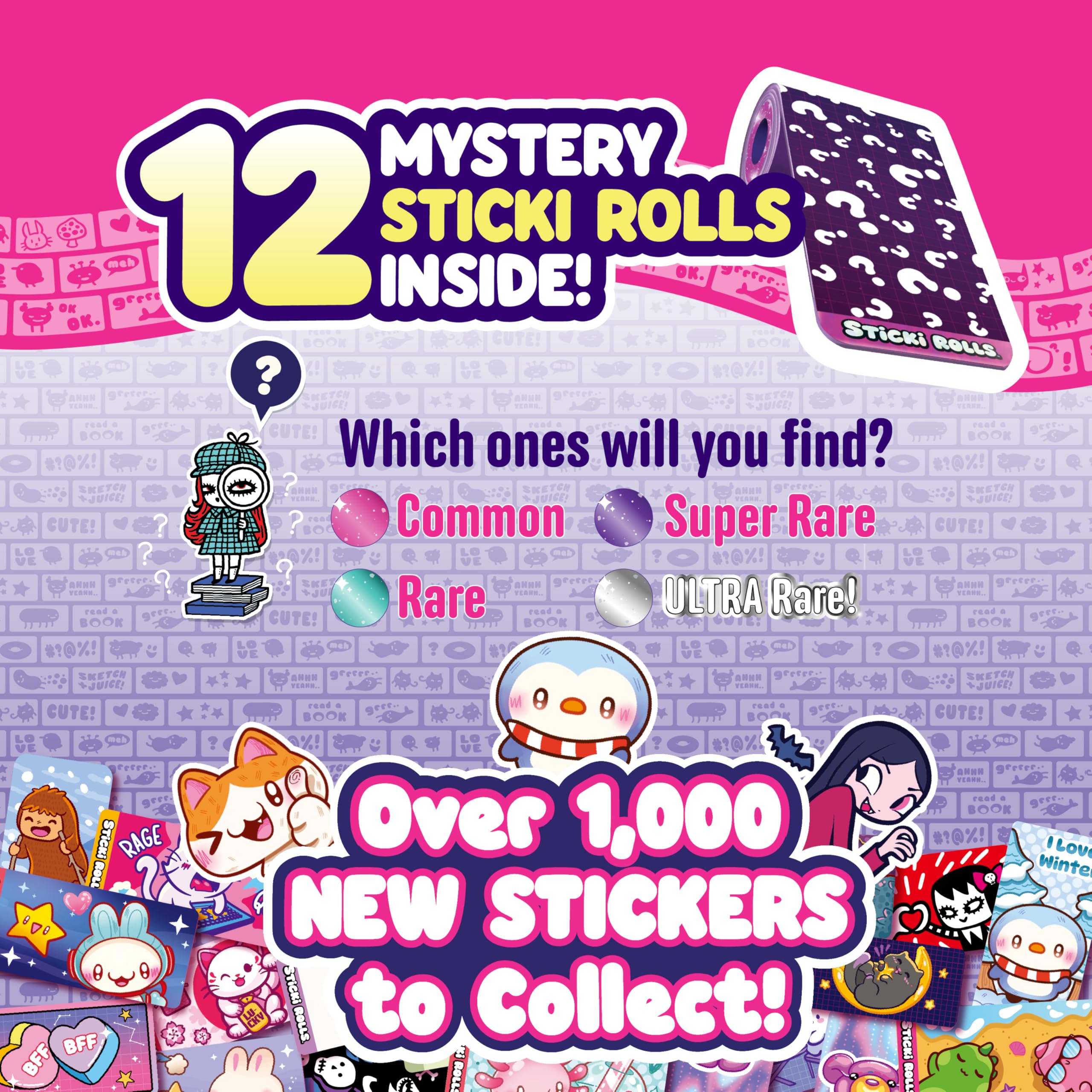 Quick-Grip clasp lets you swap Sticki Rolls quickly for fresh looks