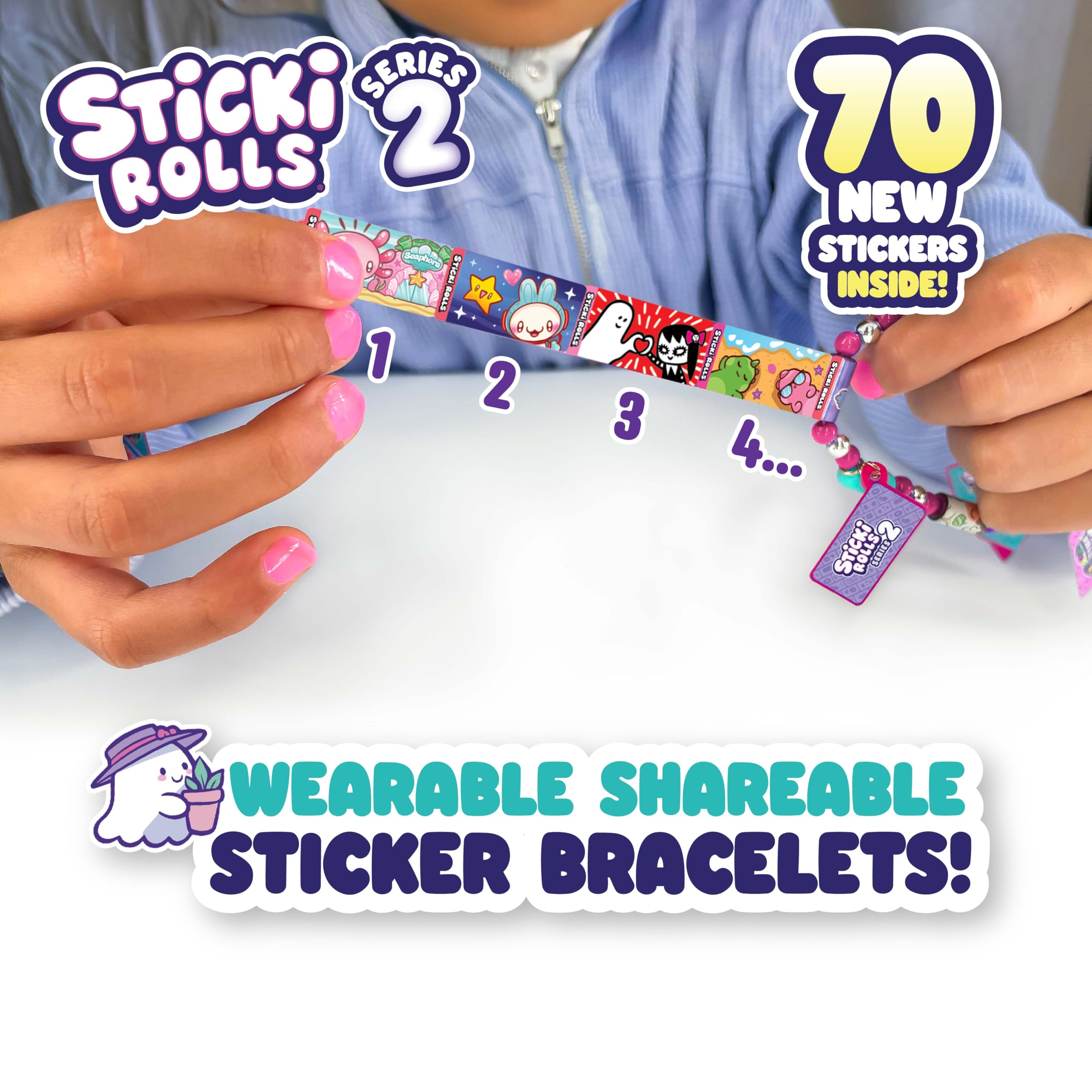Sky Castle Sticki Rolls 70 mini stickers for decorating bags and notebooks.
