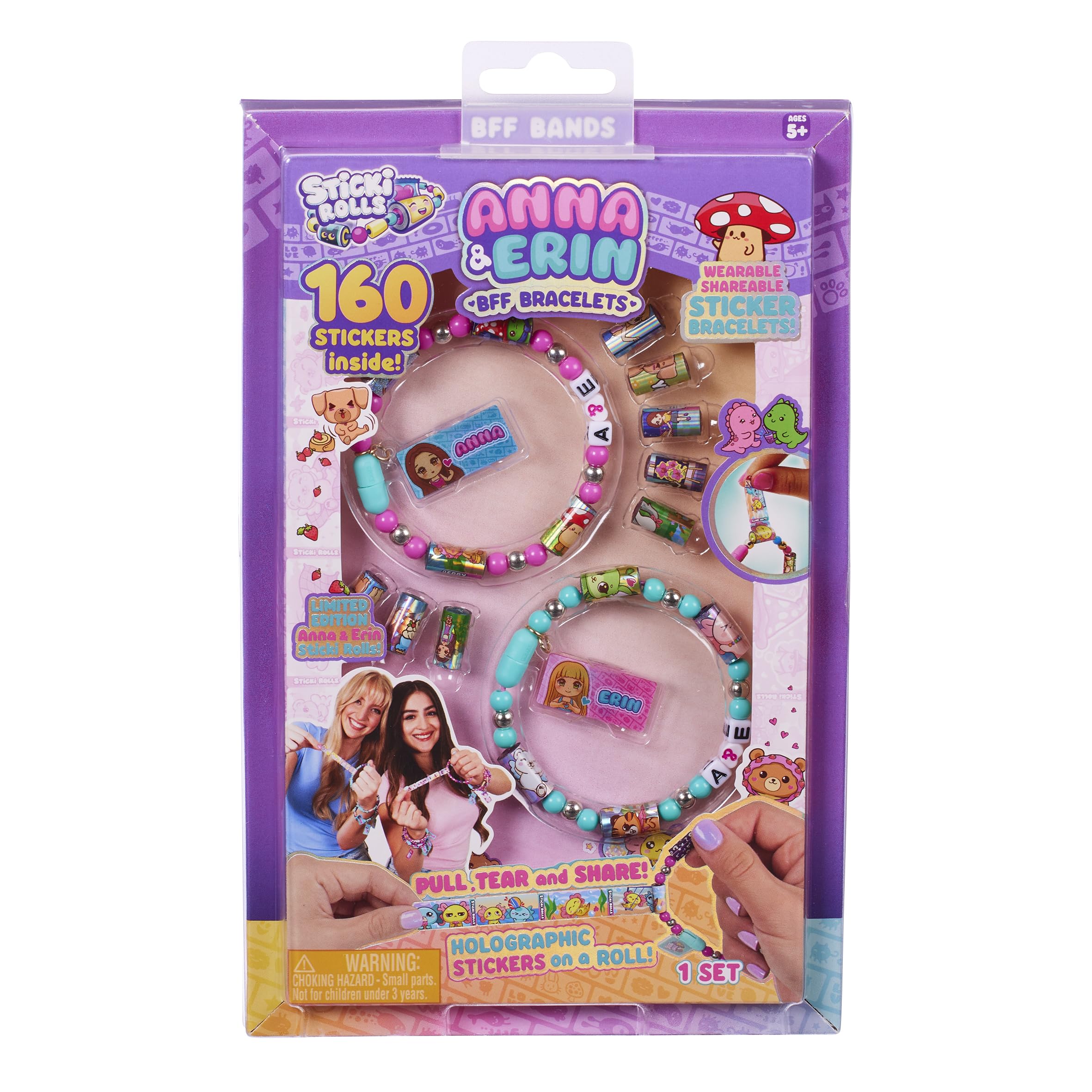 Sky Castle Sticki Rolls AE charms detail on bracelet
