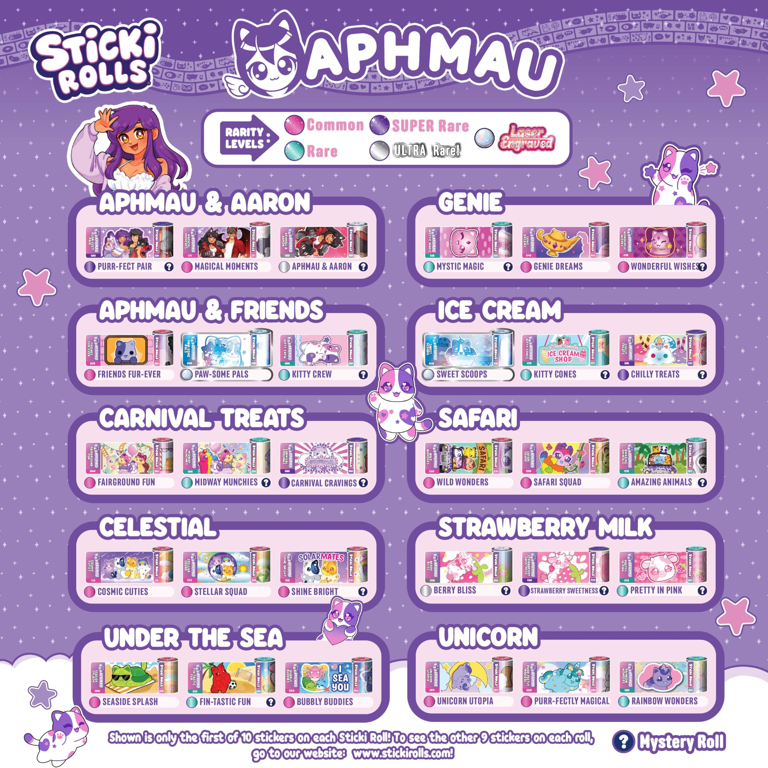 Aphmau foil stickers restick without residue on notebooks