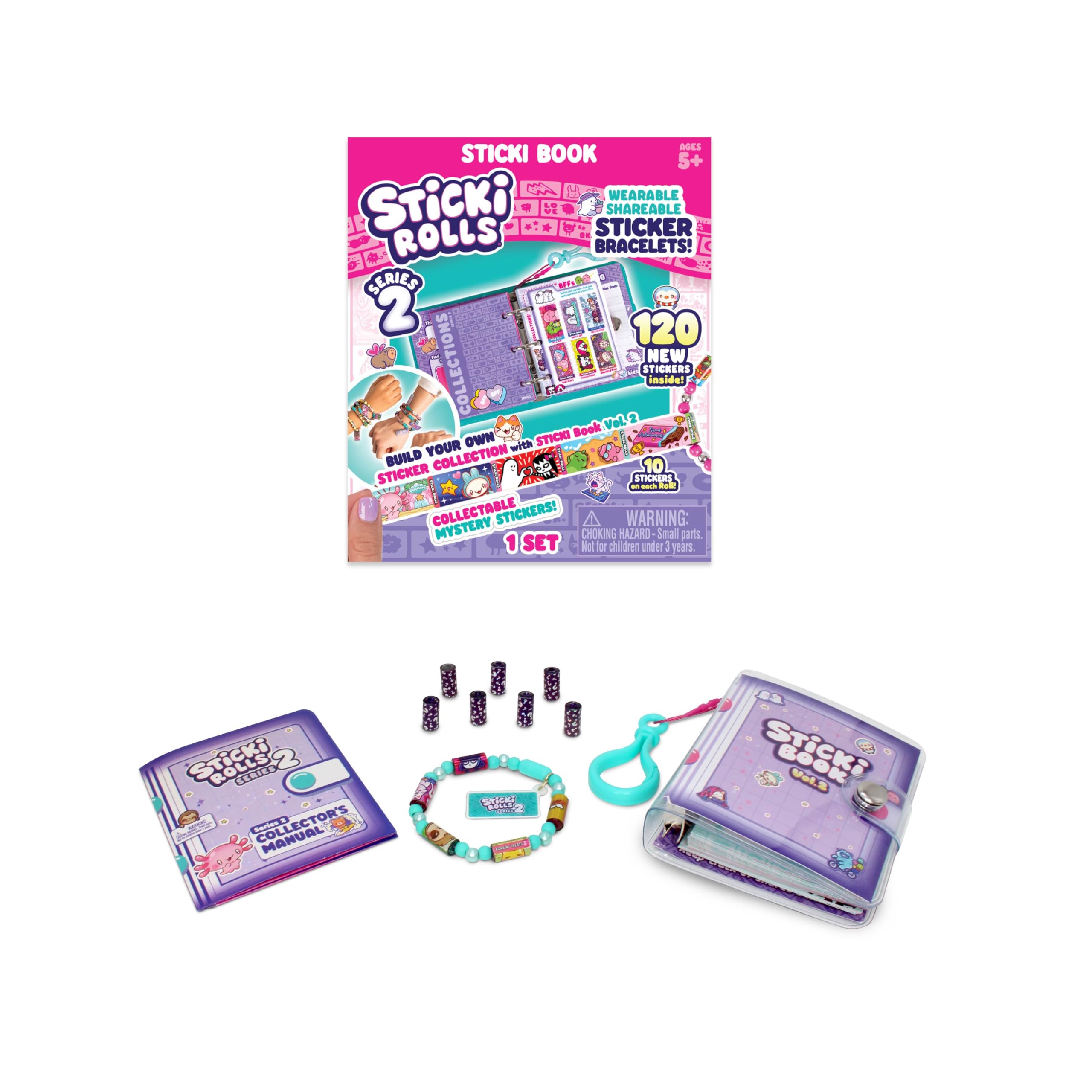 Sky Castle Sticki Rolls bracelet showcases pullable holographic stickers for easy sharing.