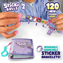Sky Castle Sticki Rolls mini-stickers closeup highlights kawaii designs you can rearrange.