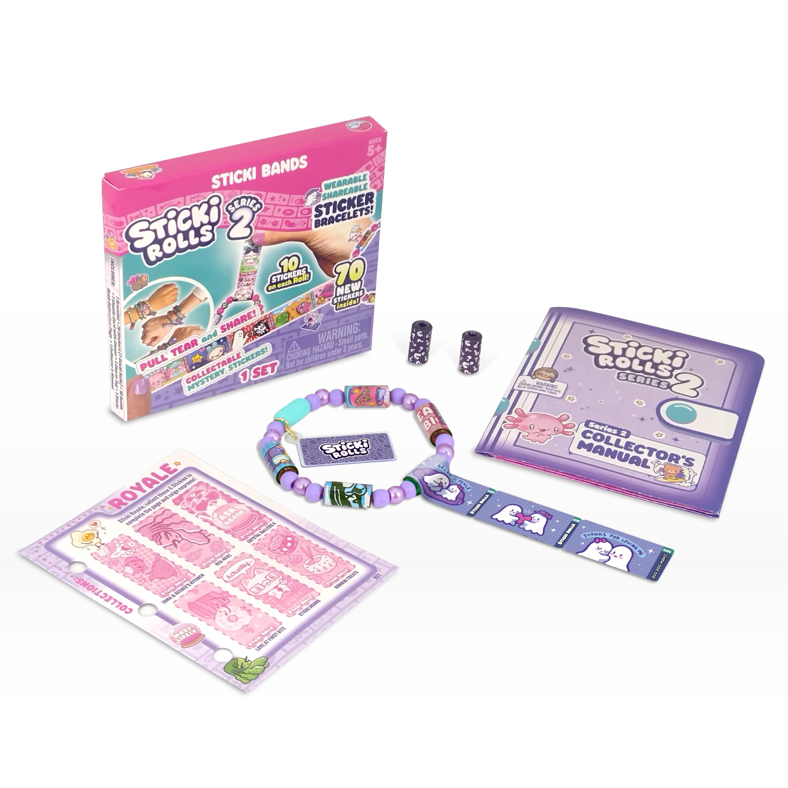 Sky Castle STICKI Rolls pack cover shows the wearable bracelet and holographic vibe.