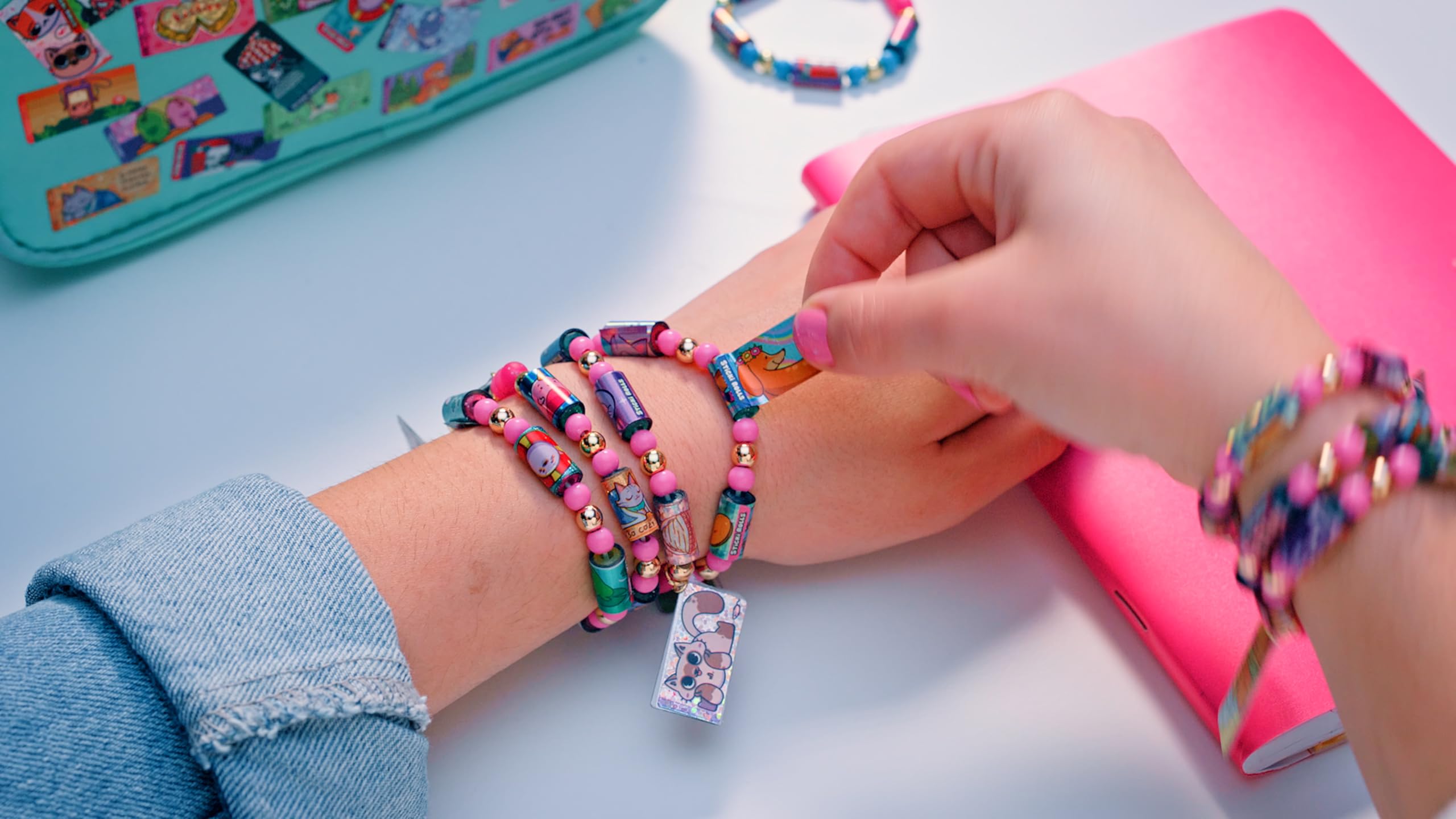 Sky Castle Sticki Rolls Quick-Grip clasp demo on bracelets