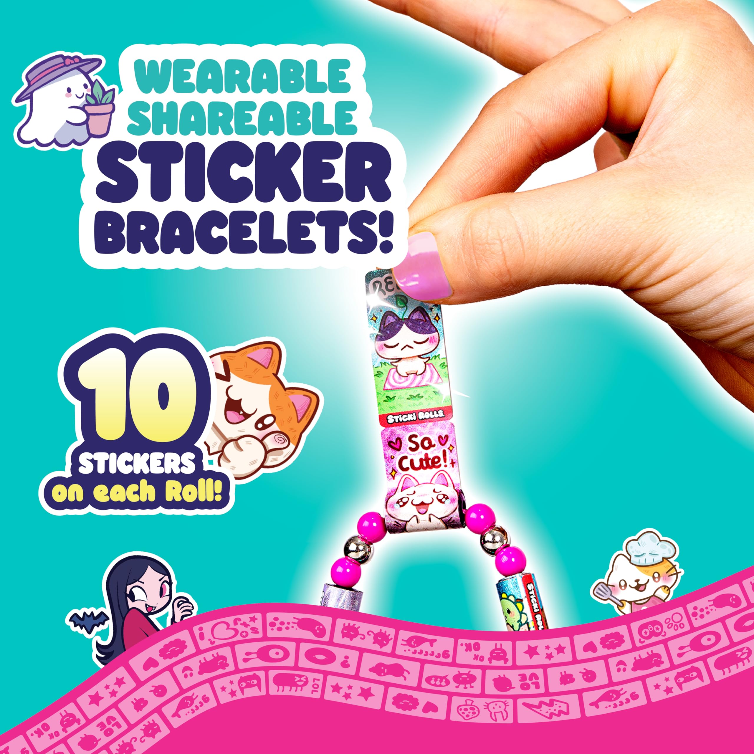 Sky Castle STICKI Rolls restickable design allows swapping stickers without residue.
