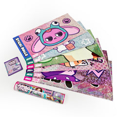 Sky Castle Sticki Rolls jumbo capsule showcasing six mystery foil rolls for wall decor
