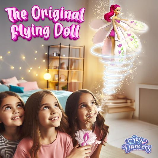 Sky Dancers Fuchsia Fantasy wings close-up reveals sparkling detail for magical storytelling.