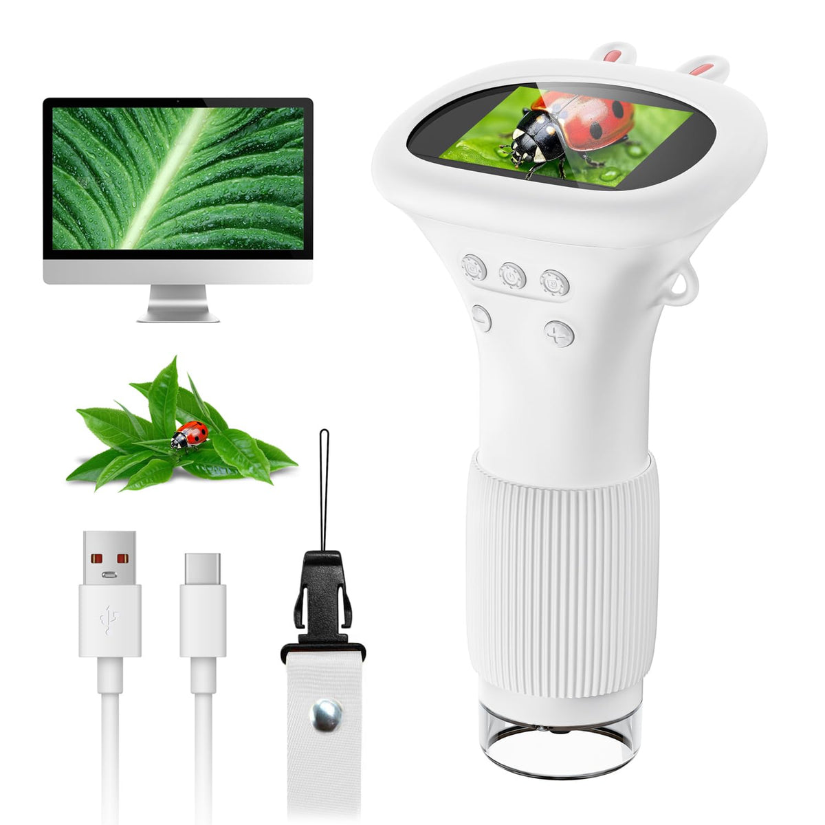 SKYBASIC Kids Microscope with 2-inch display for clear learning
