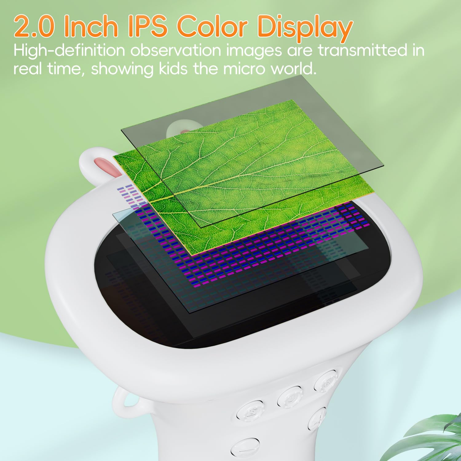 SKYBASIC microscope with 8 LED lights for bright detail