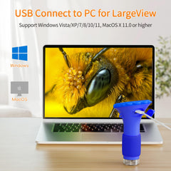 SkyBASIC PC connection enables larger viewing on a computer.