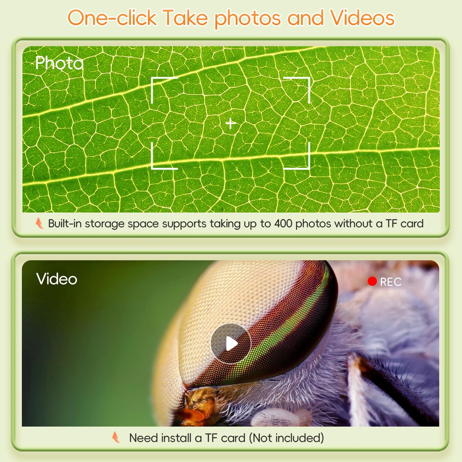 SKYBASIC one-button photo/video capture preserves observations.