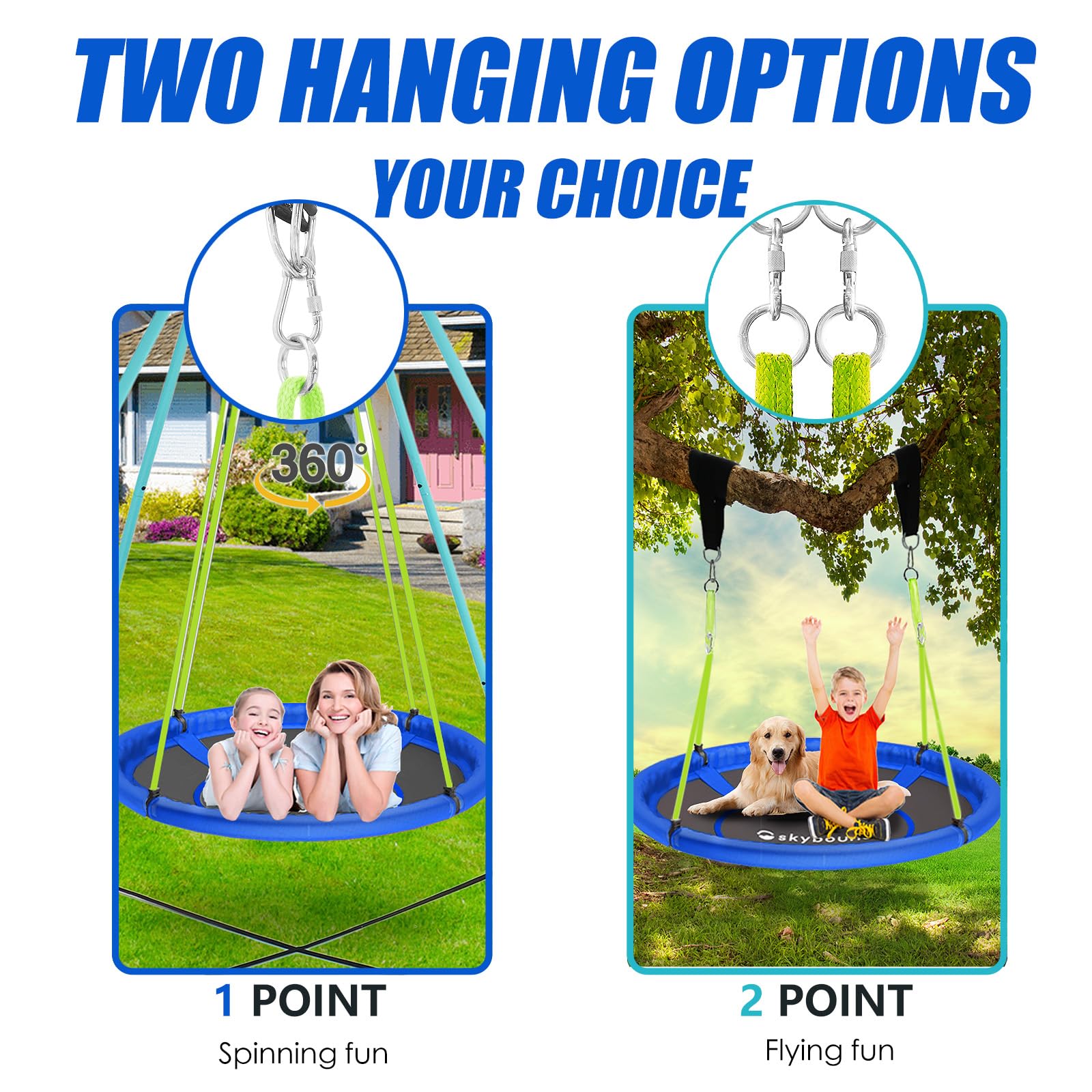 SkyBound 600 lb capacity supports family fun during playtime