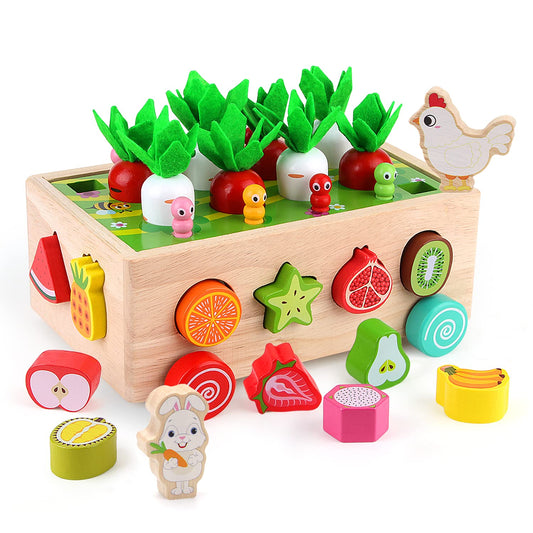 SKYFIELD orchard cart with fruit blocks boosts sorting skills.