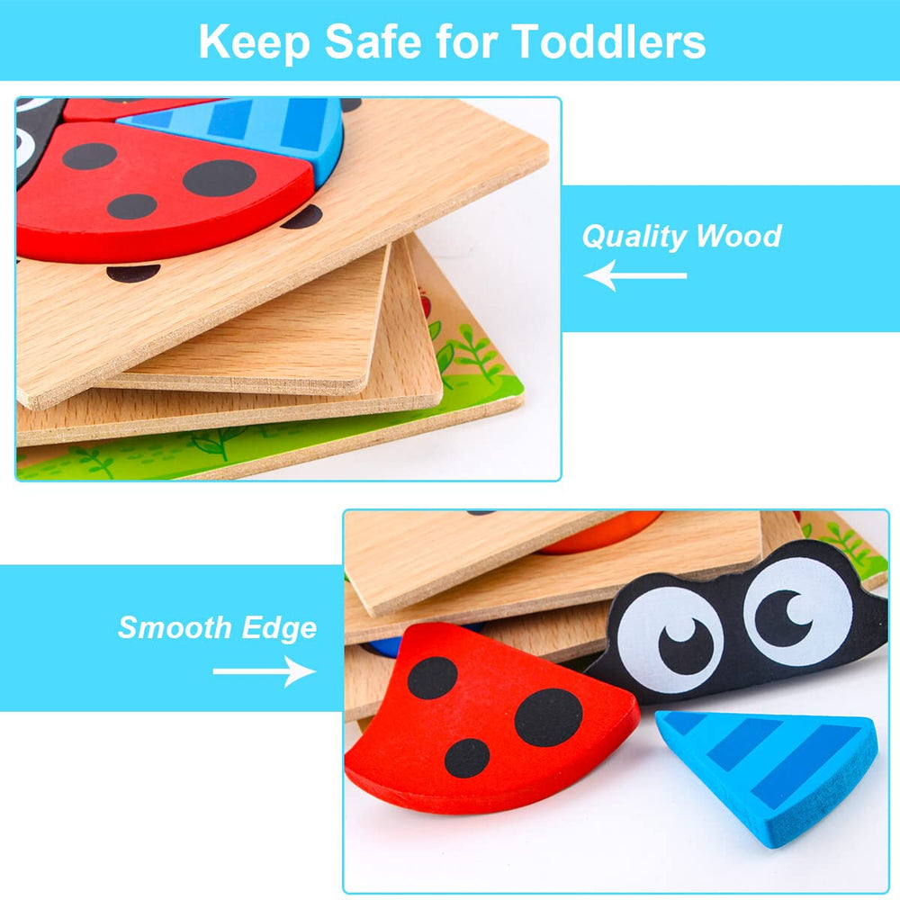 Skyfield wooden animal puzzle puppy: promotes hand-eye coordination as kids fit pieces together.