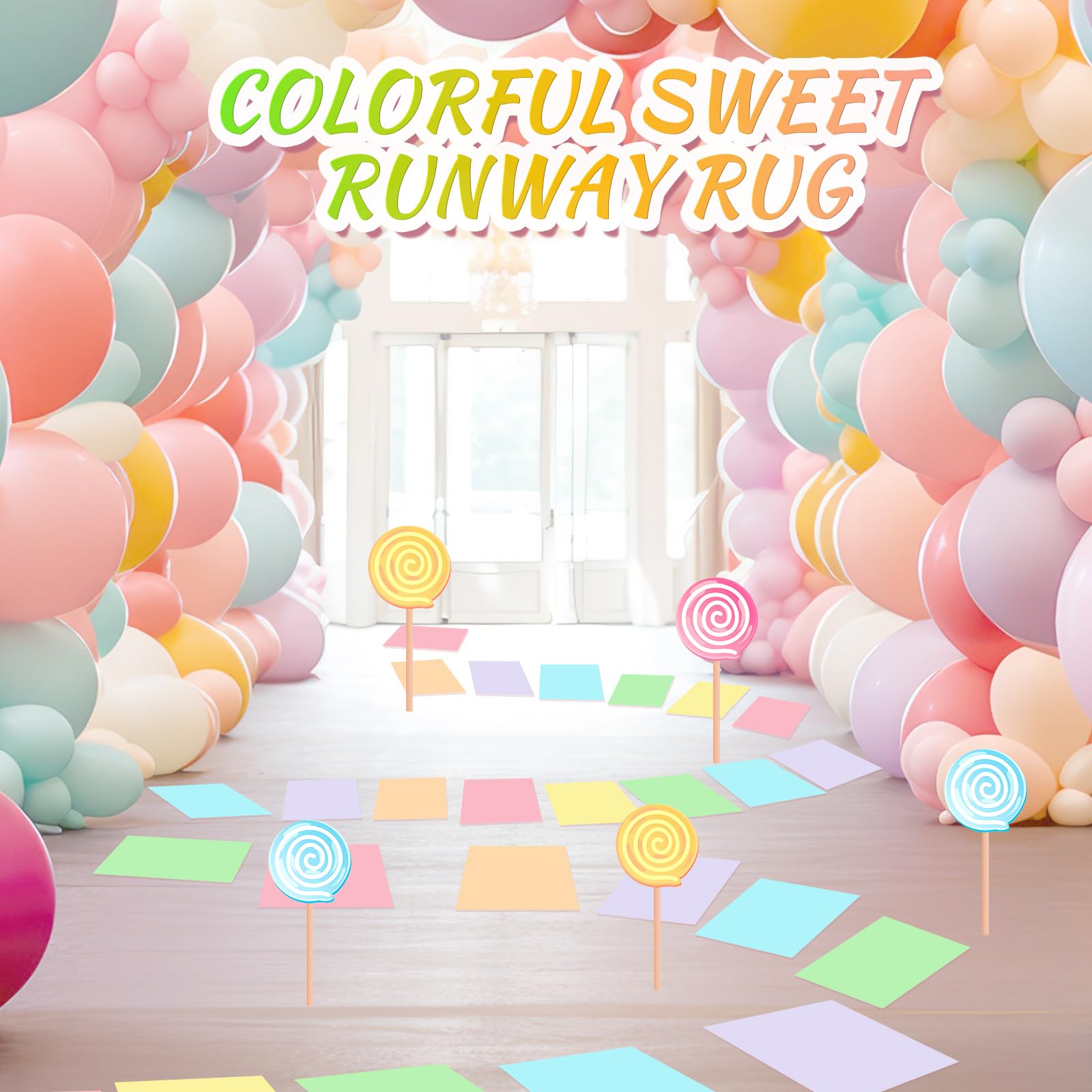 Skyygemm trunk-or-treat floor decor creates a welcoming walkway for costumed guests.