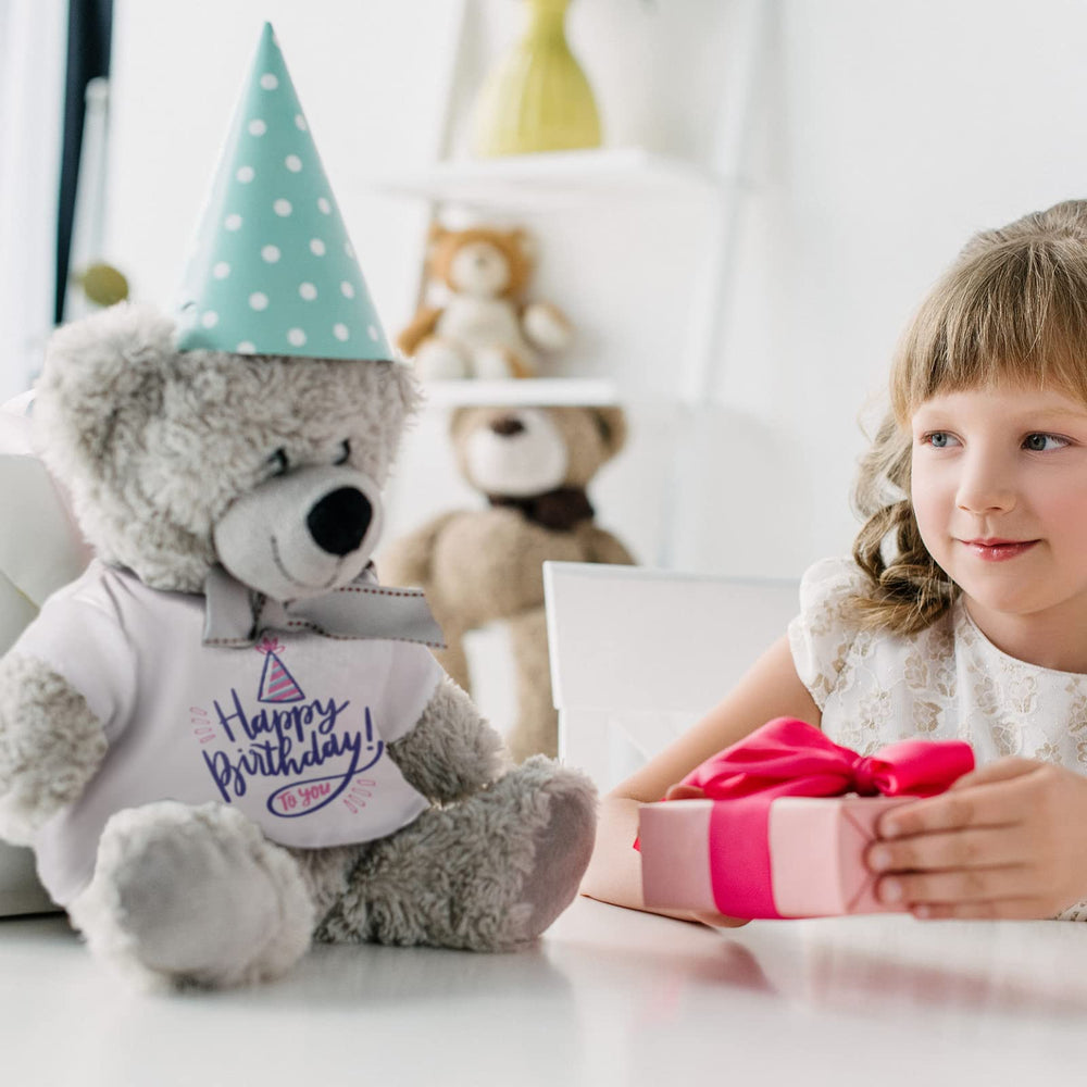 Skylety white bear tee styled with other outfits for creative play.