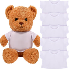 Skylety white bear tee for 14-18 inch plush toys; pack-shot shows versatile outfit options.