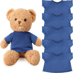 Skylety blue bear t-shirt for 14-18 inch plush toys, easy daily wear.