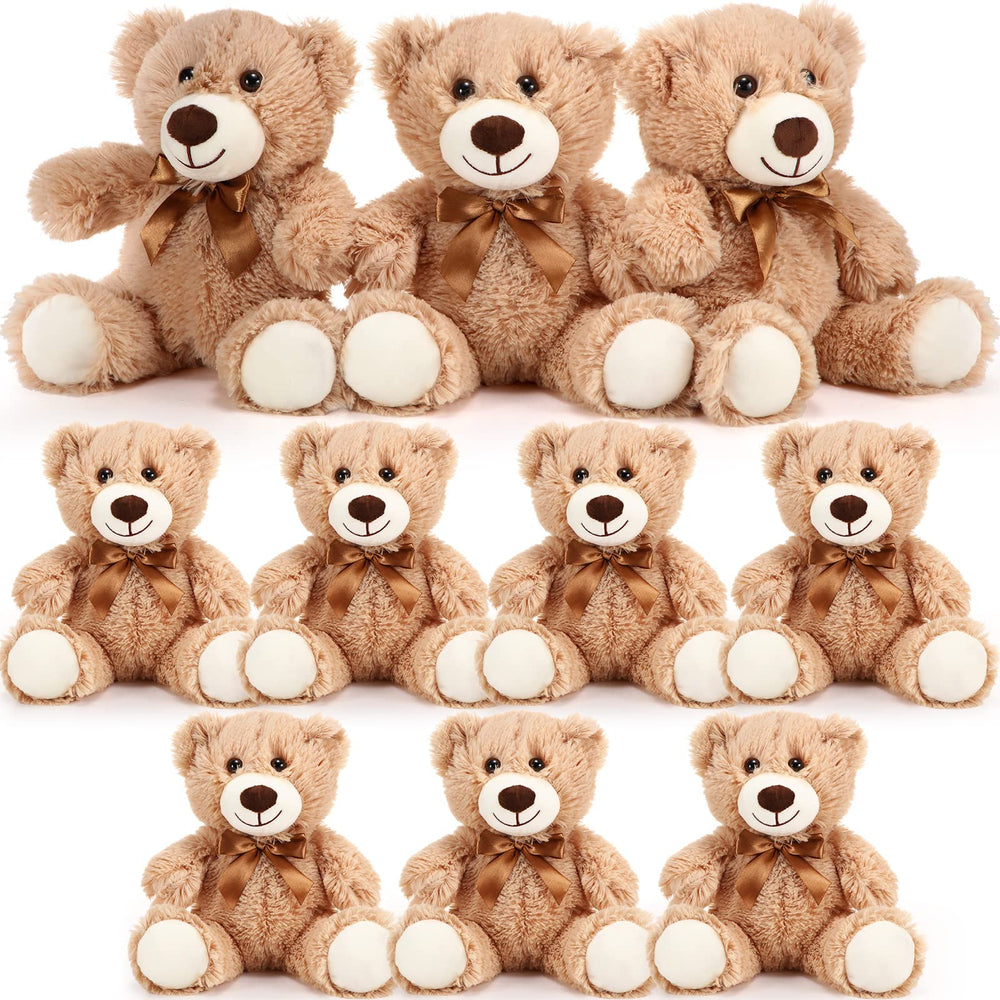 Skylety bears bulk plush pack shown in light brown for safe, cuddly playtime.