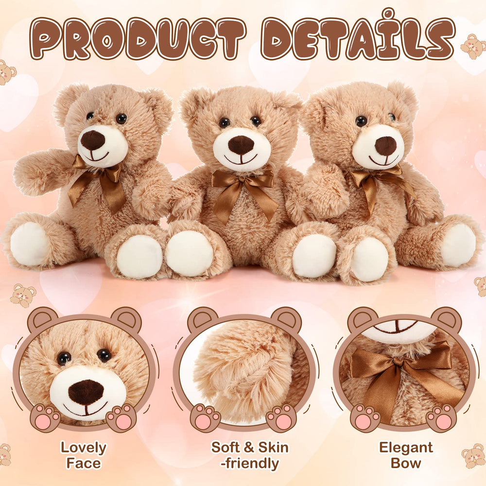 Skylety bears satin bow adds decorative appeal for bedrooms or classrooms.