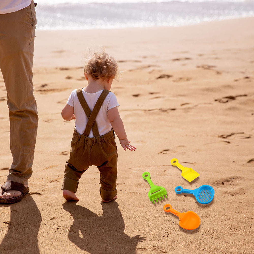 Skylety bright colors attract kids for outdoor sand or garden fun.