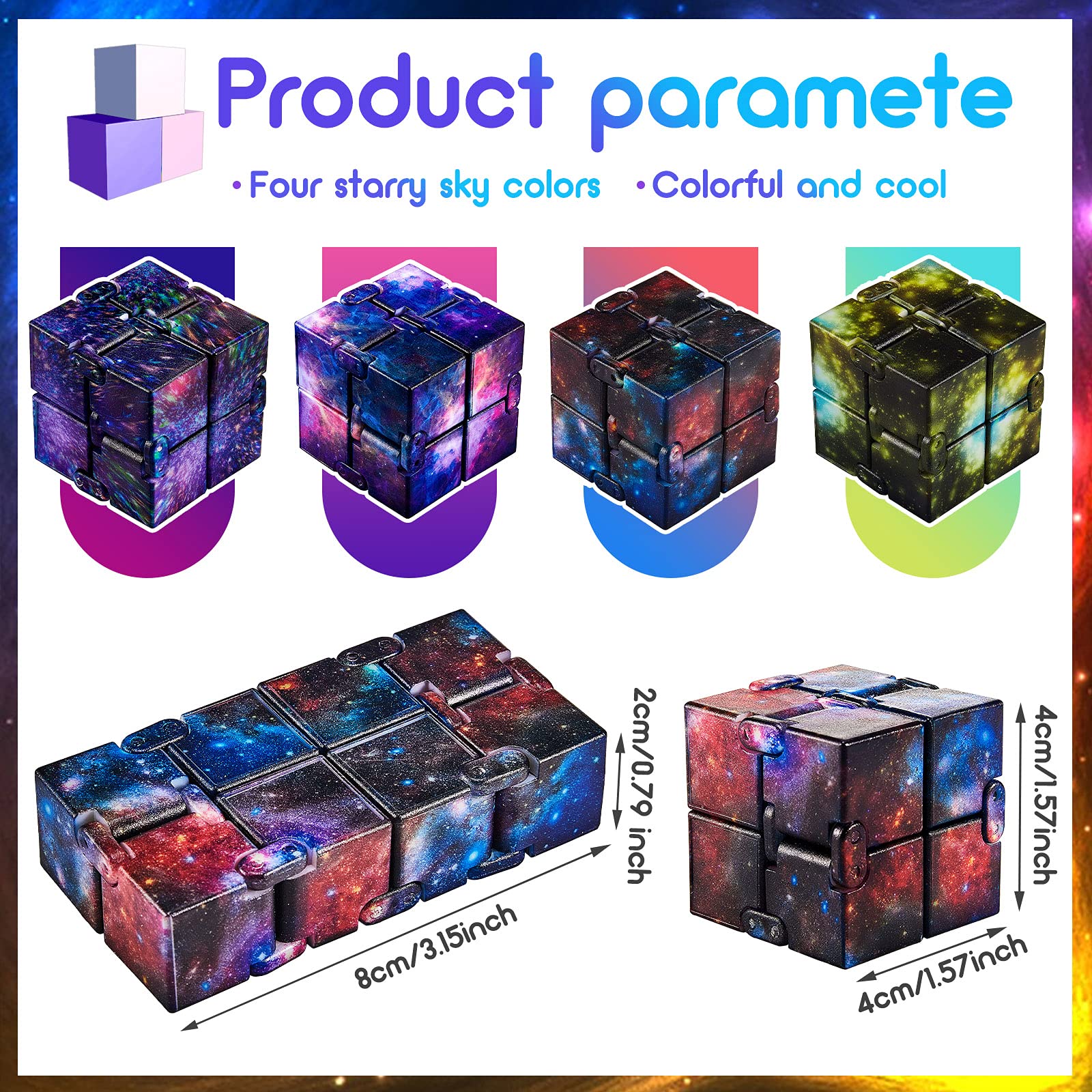 Skylety Cube Galaxy blue for improved concentration during work or study sessions