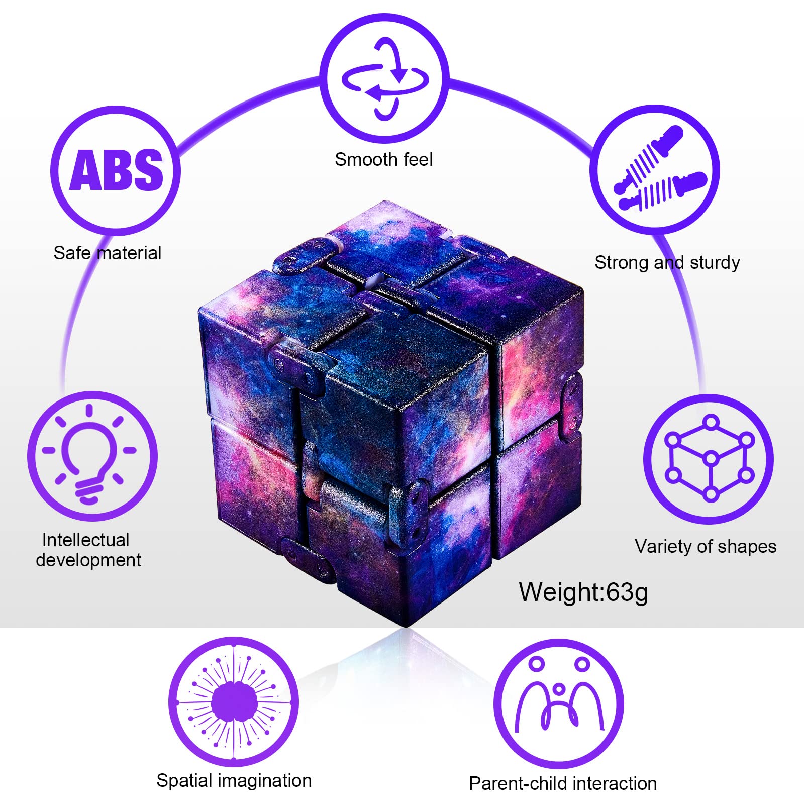 Skylety Galaxy green cube relieves tension during long meetings or commutes