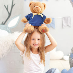 Skylety DIY-friendly blue bear tee for personalized patterns and creativity.