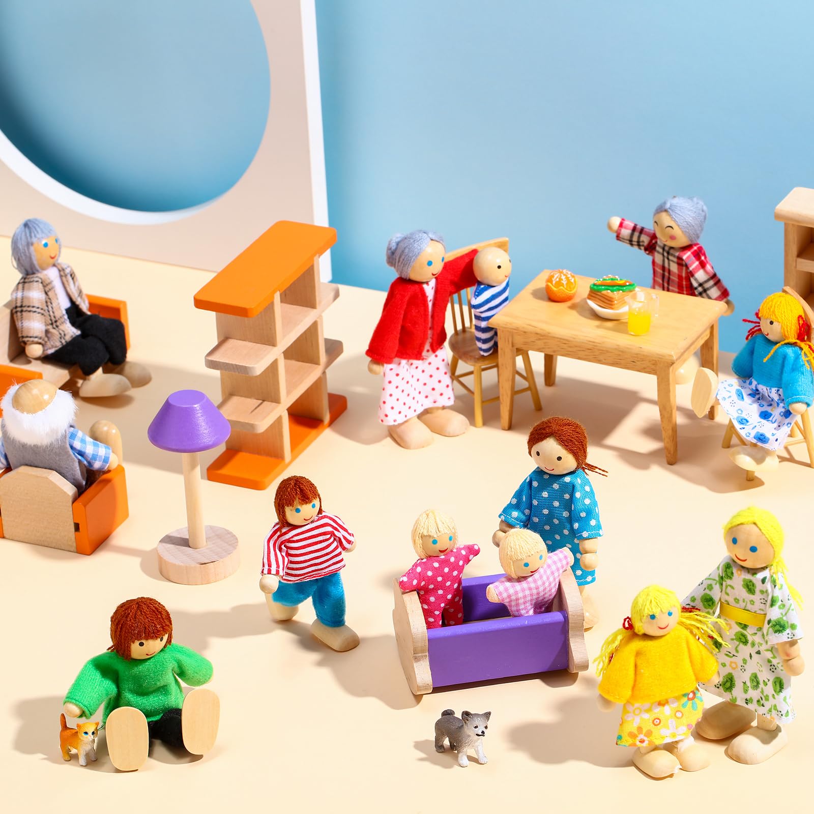 Skylety child dolls with smiling faces for storytelling