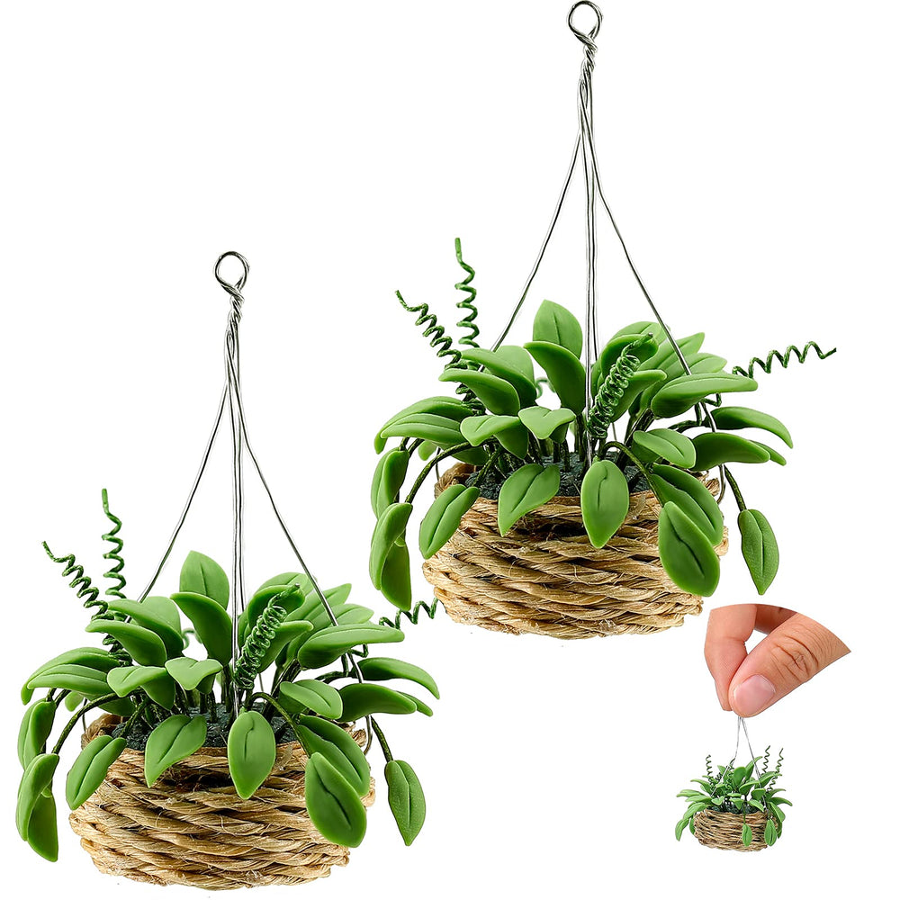 Skylety dollhouse hanging plants add realistic greenery for cozy miniature interiors