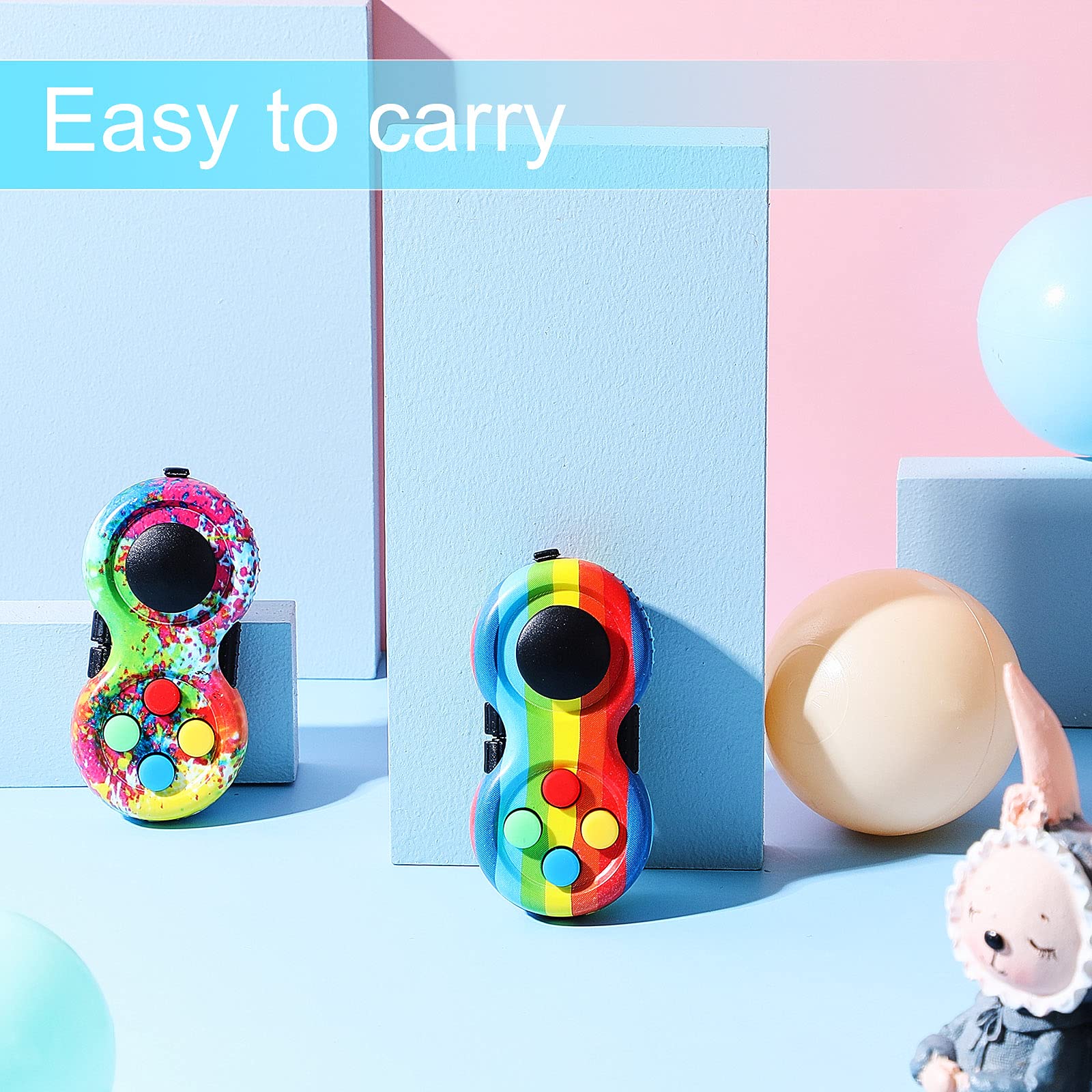 Skylety Fidget Pad with dial and grip for comfortable handheld use.