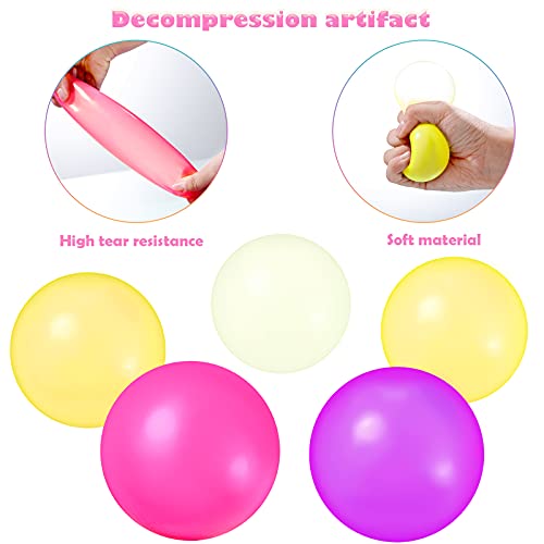 Skylety glow sticky balls are soft and durable thermoplastic rubber for safe grip.