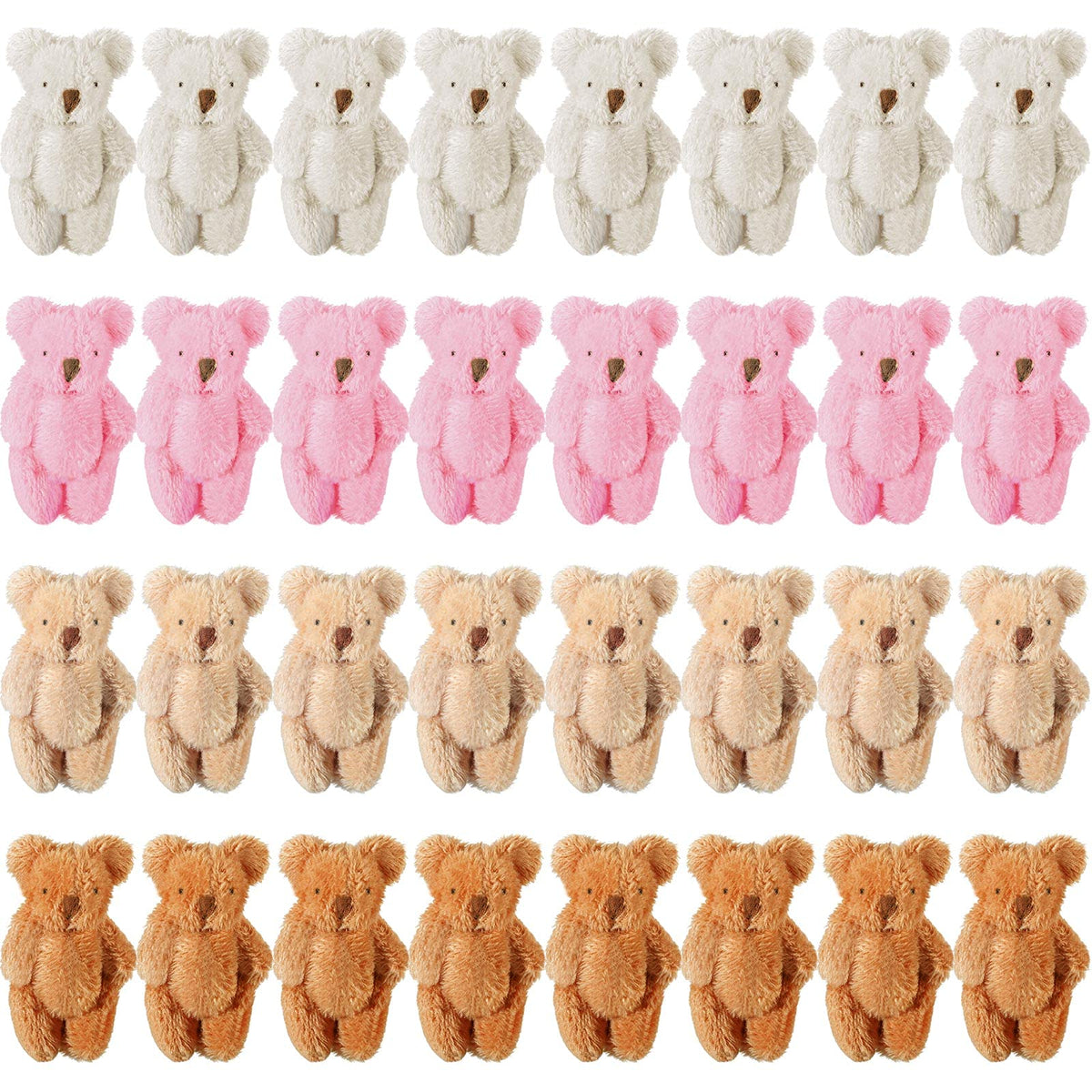 Skylety mini bear 2.36-inch plush ideal for cake toppers and party favors.