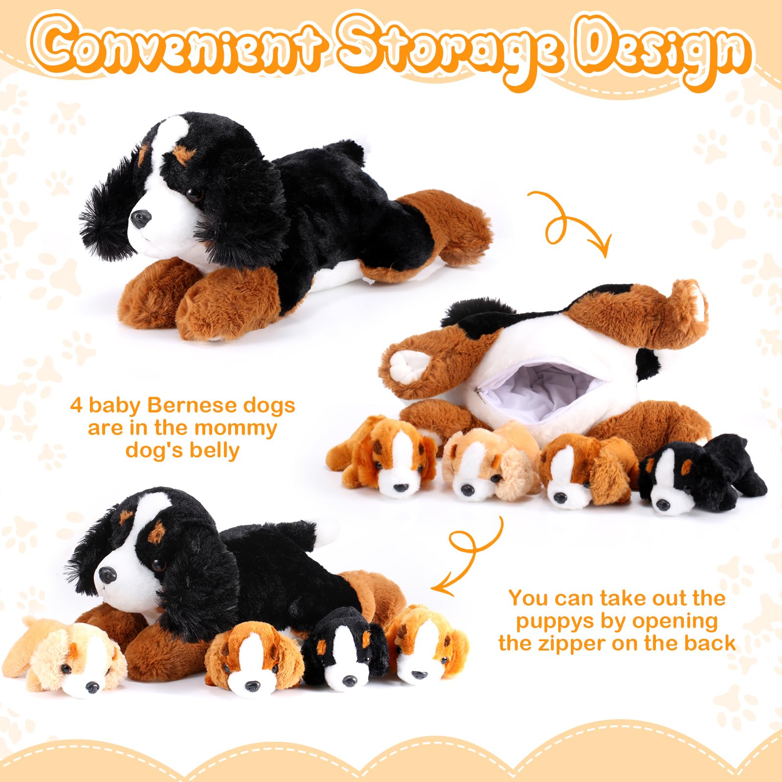 Skylety Mountain Dog soft plush material with gentle touch.
