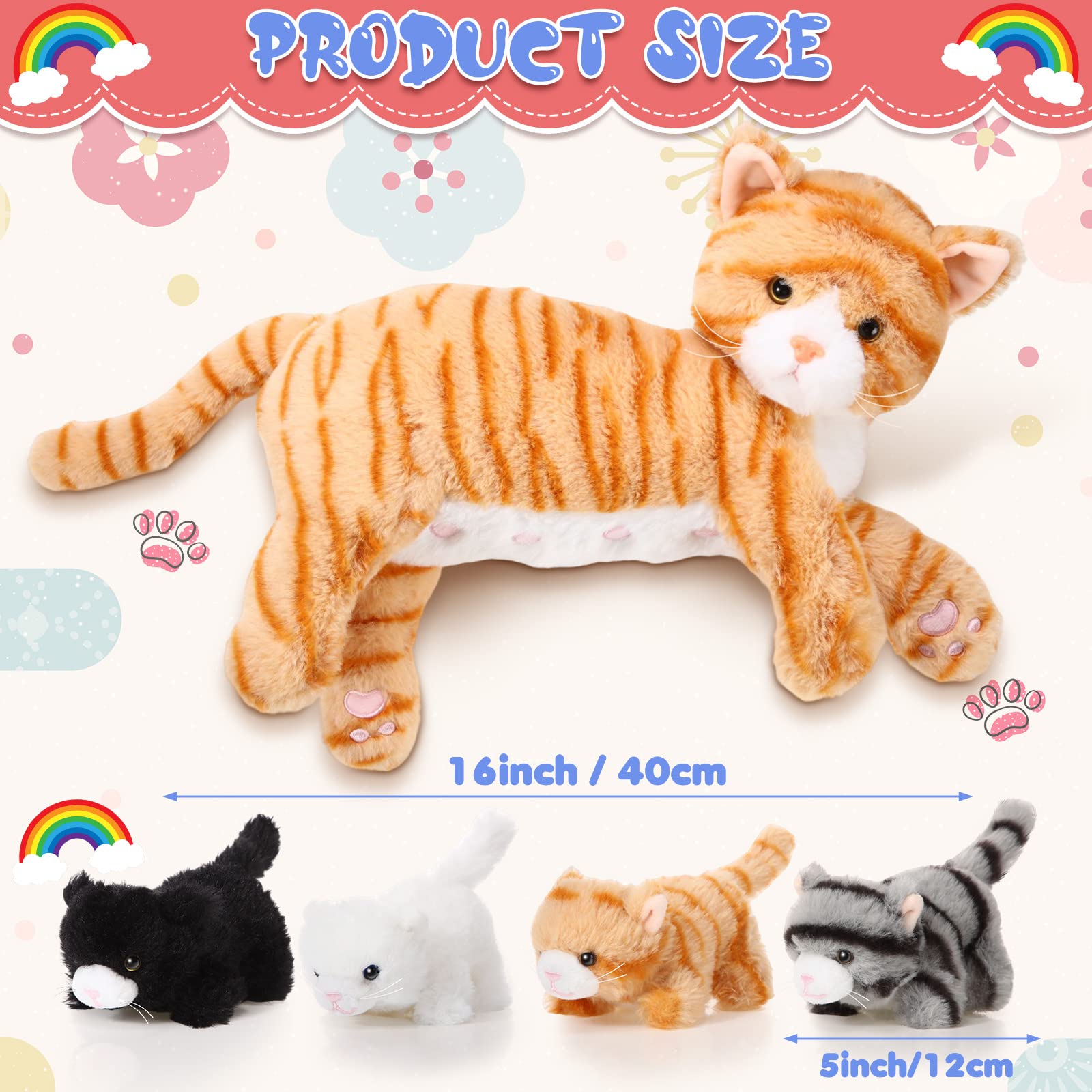 Skylety Nurturing Cat kittens-collection plush provides imaginative play companions