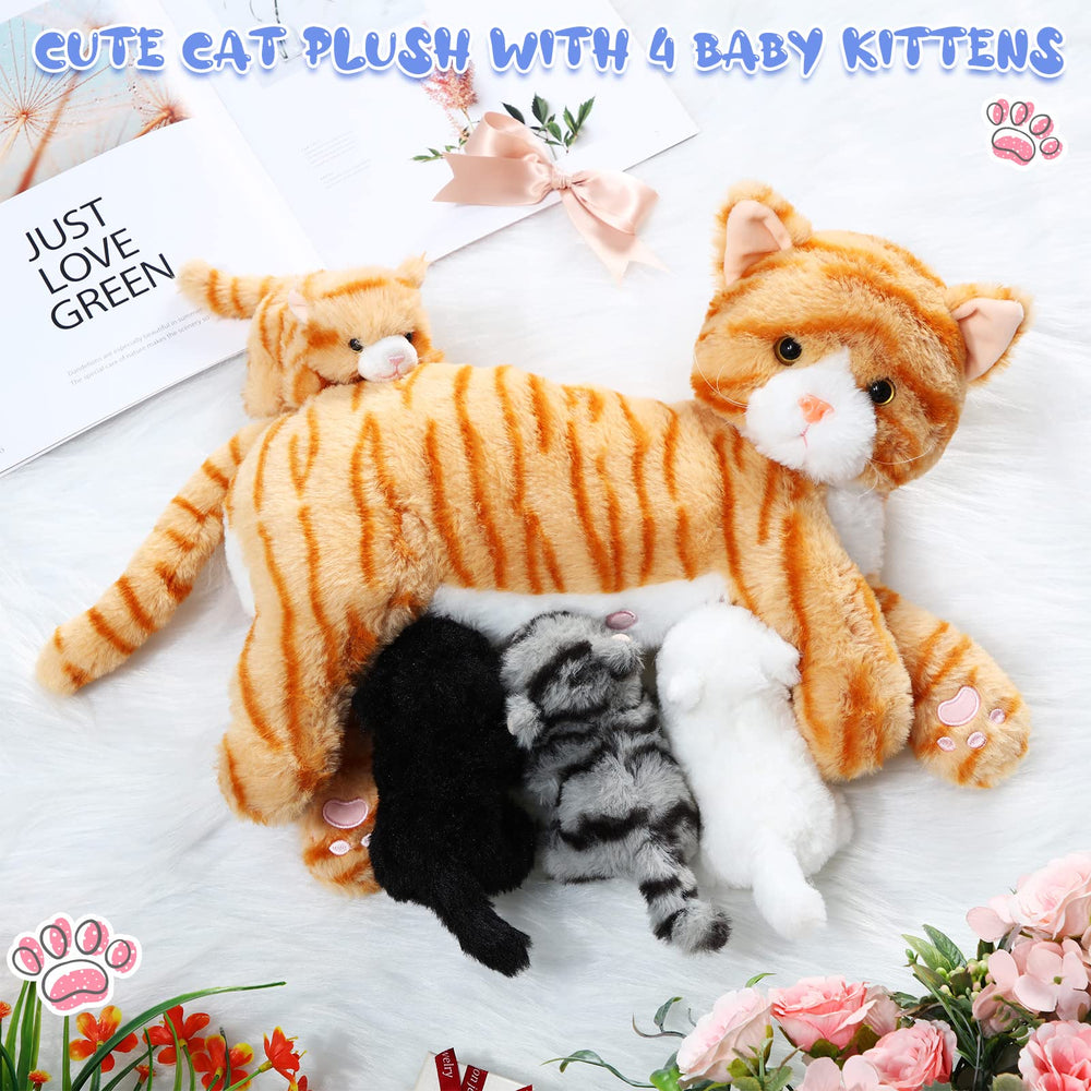 Skylety Nurturing Cat magnet-design detail enables interactive mother-kitten closeness