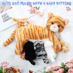 Skylety Nurturing Cat magnet-design detail enables interactive mother-kitten closeness