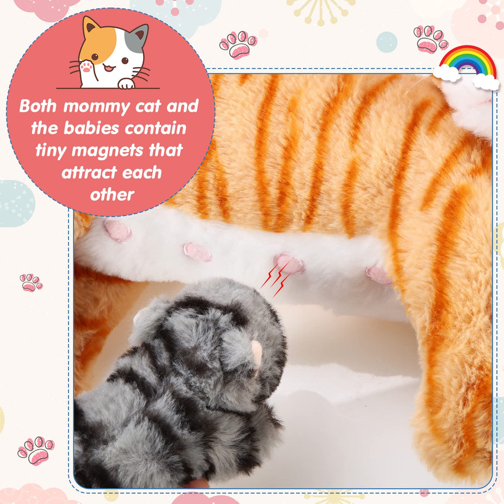 Skylety Nurturing Cat plush fabric close-up highlights soft, cozy texture