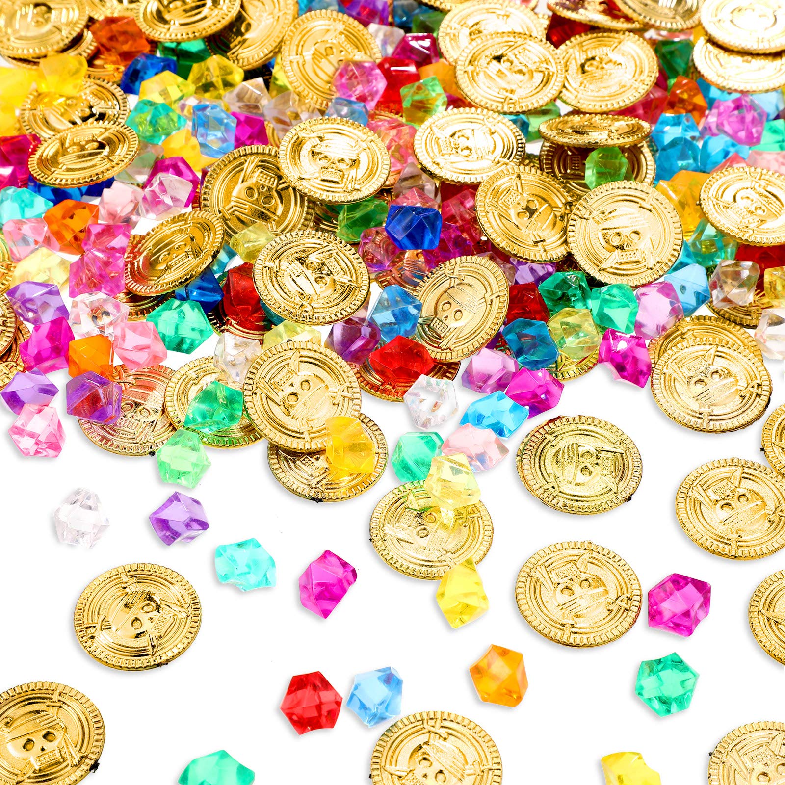Skylety pirate treasure gems collection sparkles to elevate pirate party decorations.