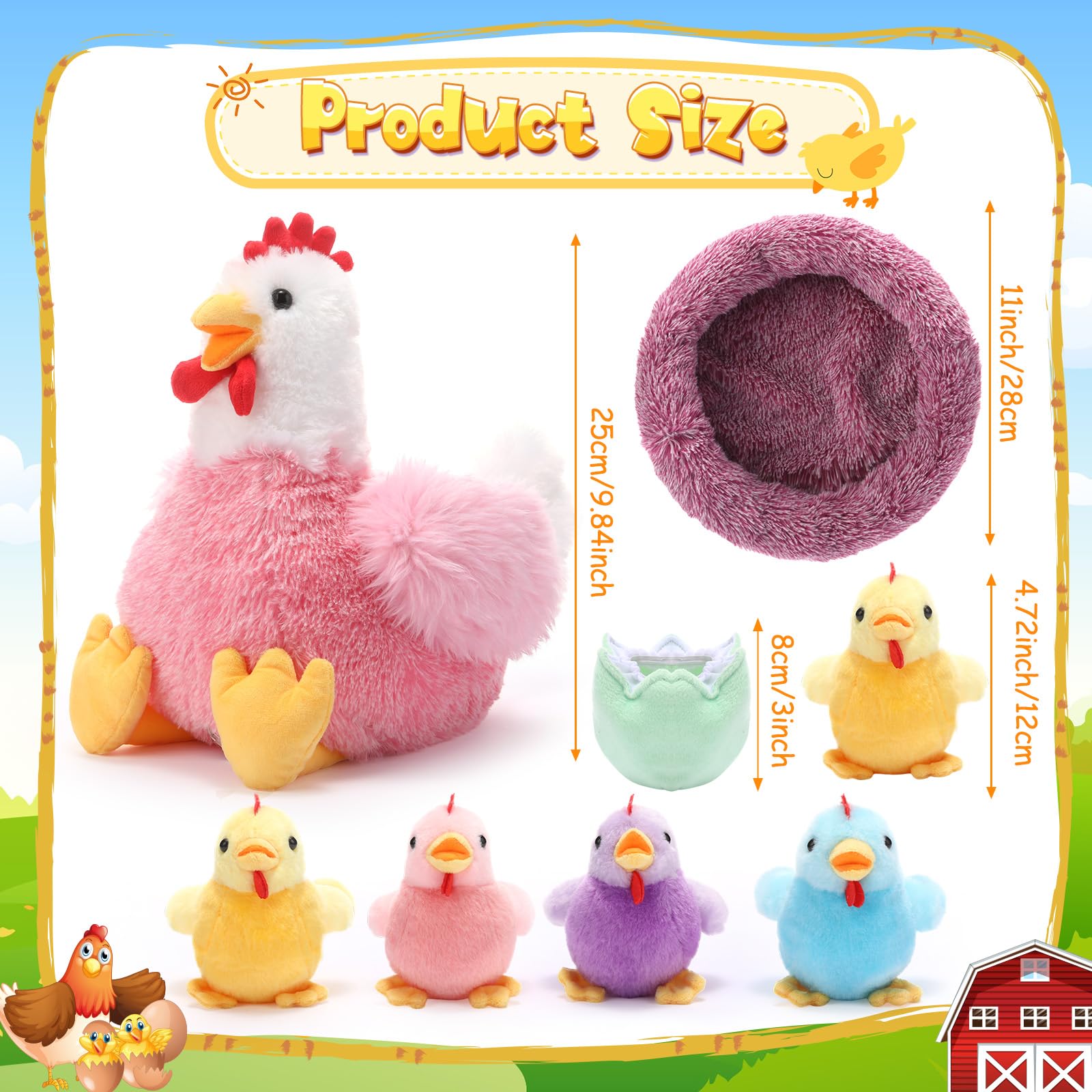 Skylety plush chick with shell for interactive reveal and nurture
