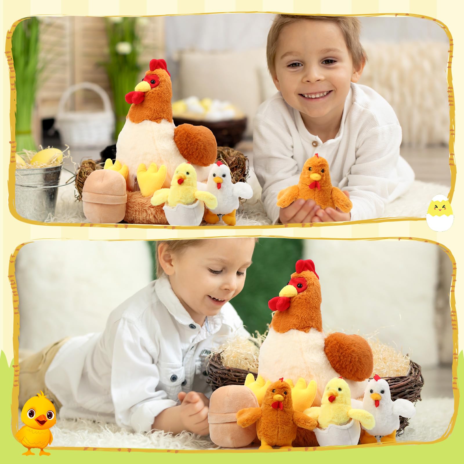 Skylety plush chick without shell for an extra cuddle buddy.