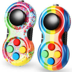 Skylety Rainbow Fidget Pad with joystick for tactile focus and stress relief.
