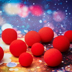 Skylety red sponge balls soft texture close-up for safe handling