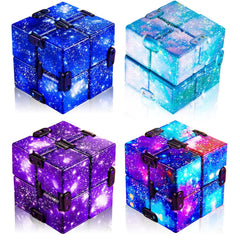 Skylety Starry Infinity Cube four-pack, colorful tactile relief for focus at work