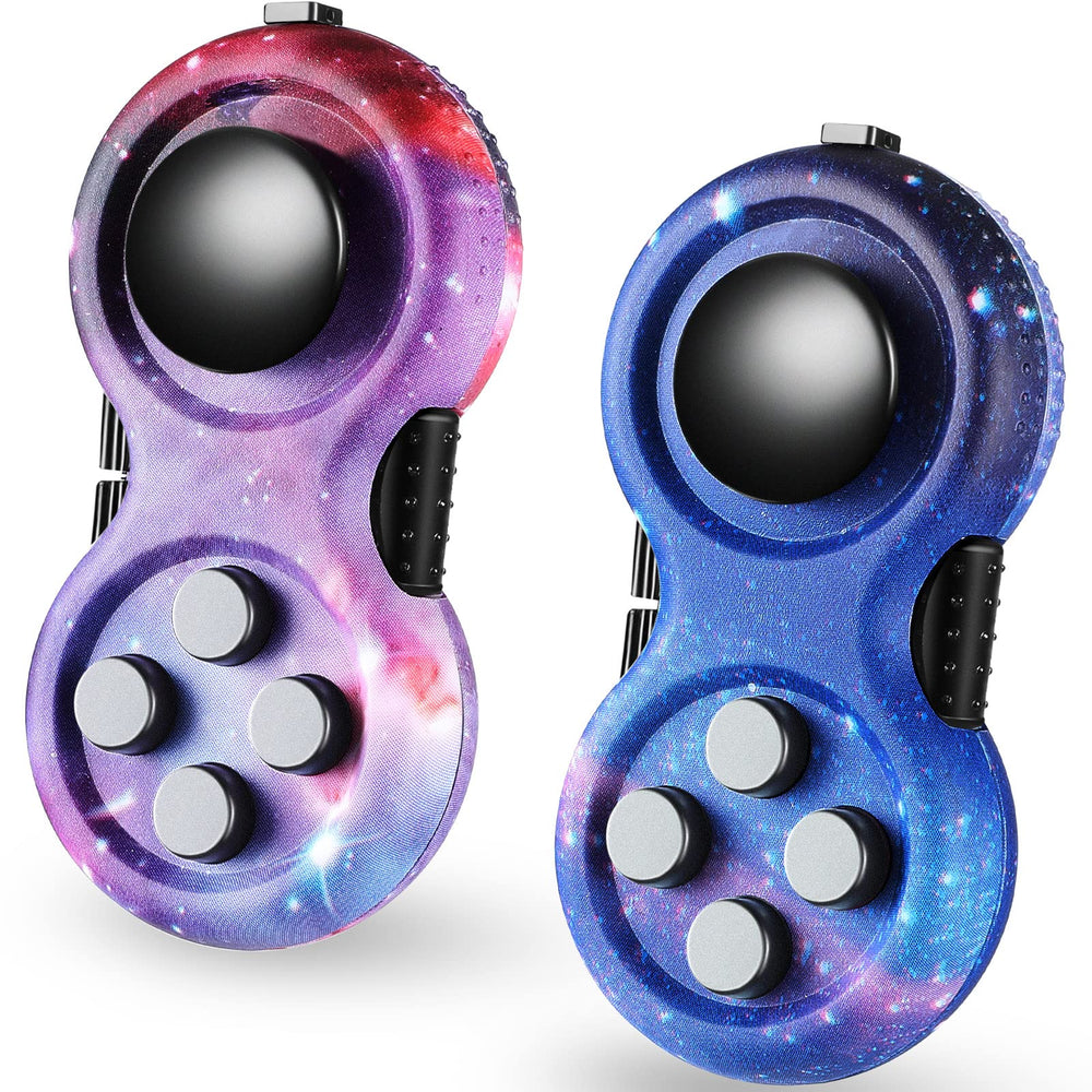 Skylety Starry Purple fidget pad front view for tactile stress relief.