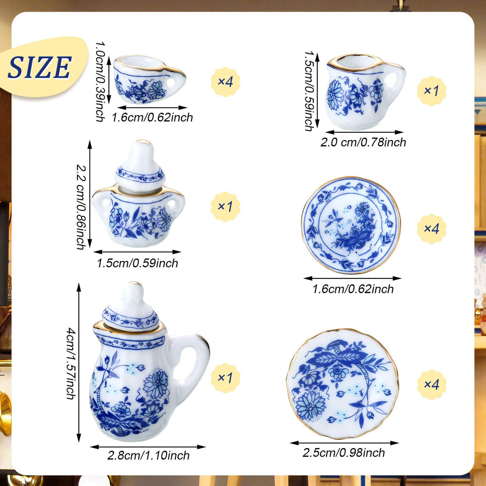 Skylety blue porcelain tea cups enhance tiny tea time